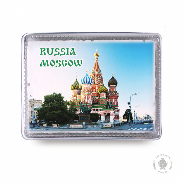 №3 Пряник 600г RUSSIA MOSCOW с фотопечатью (в подарочной пластиковой упаковке)  в Кингисеппе