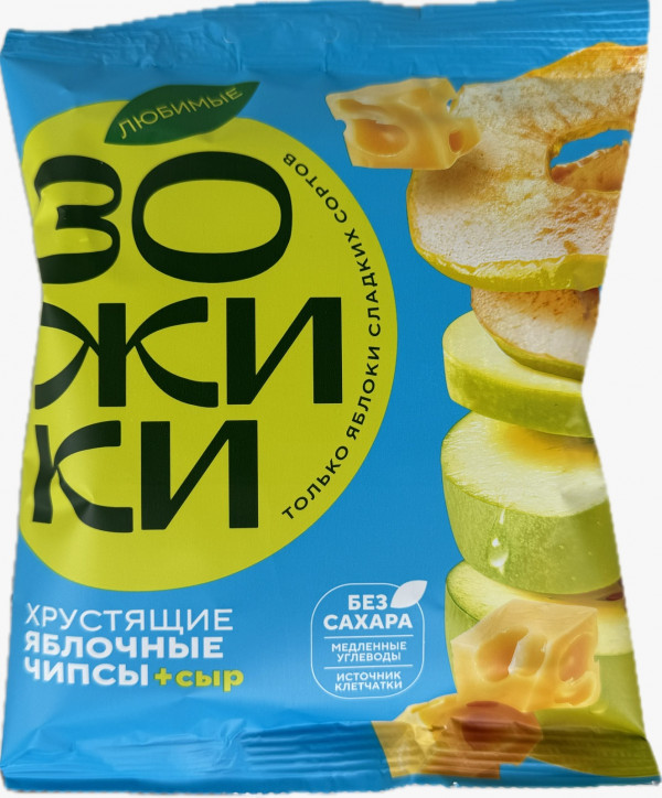№1 Зожики Яблочные чипсы с сыром, 25г  в Кингисеппе